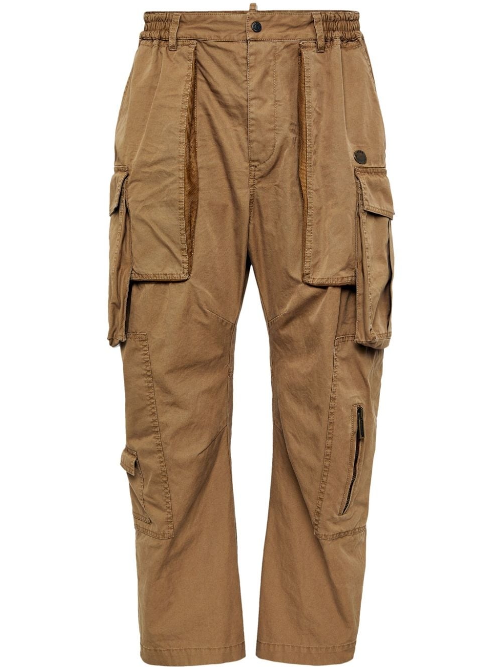 multi-pocket panelled cargo trousers - 1