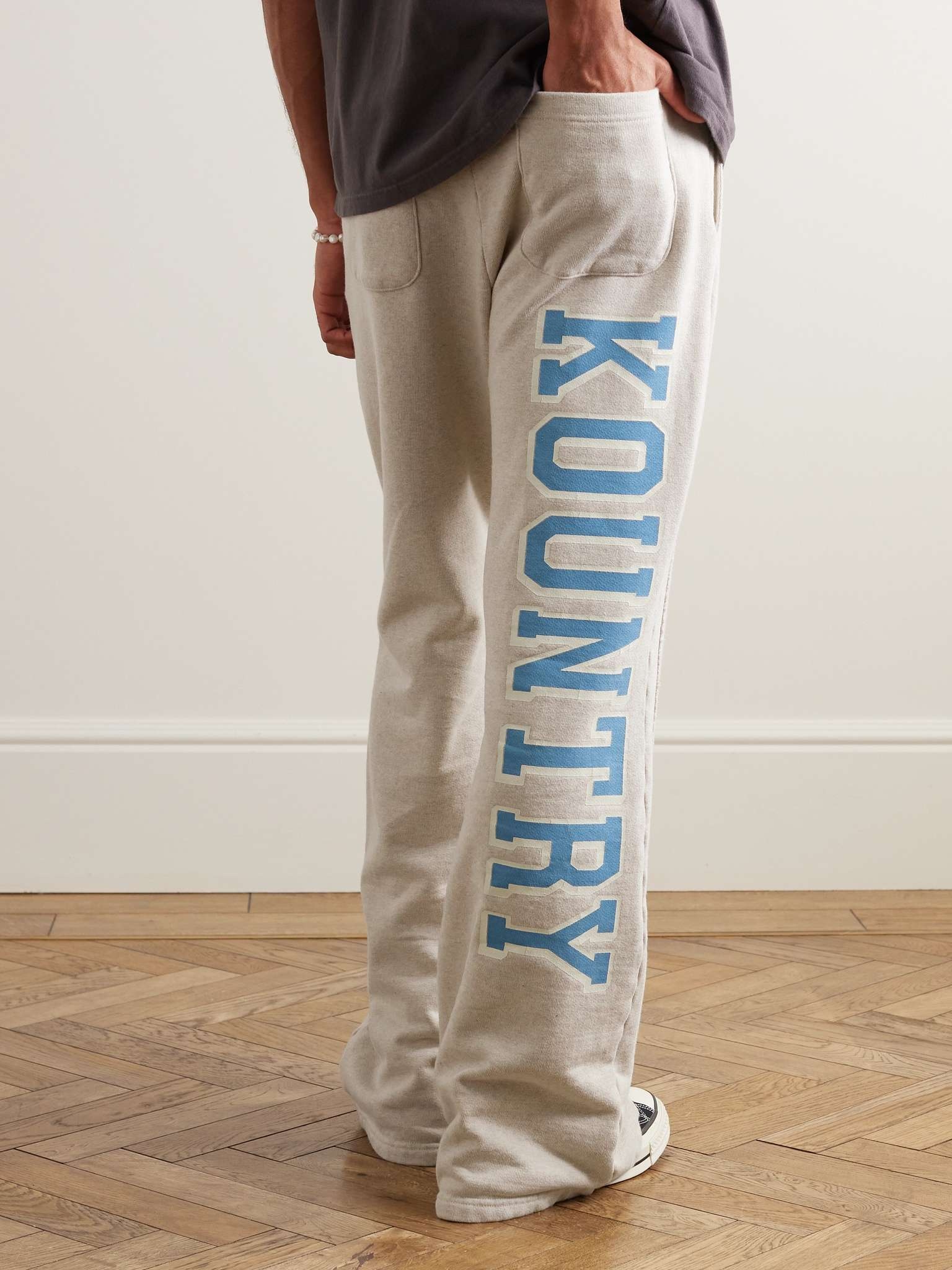 Flared Cotton-Jersey Sweatpants - 3