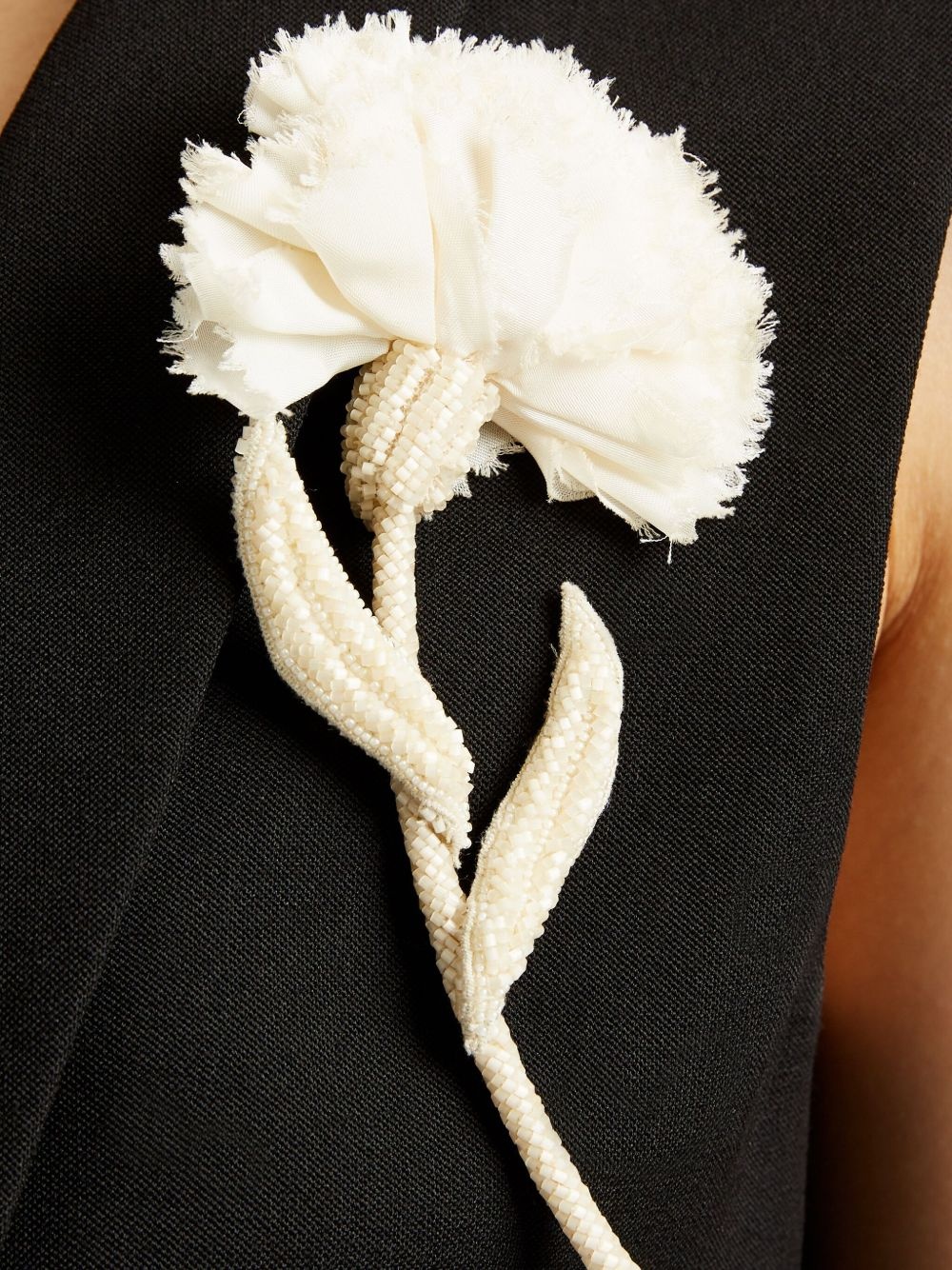carnation brooch-detail waistcoat - 7