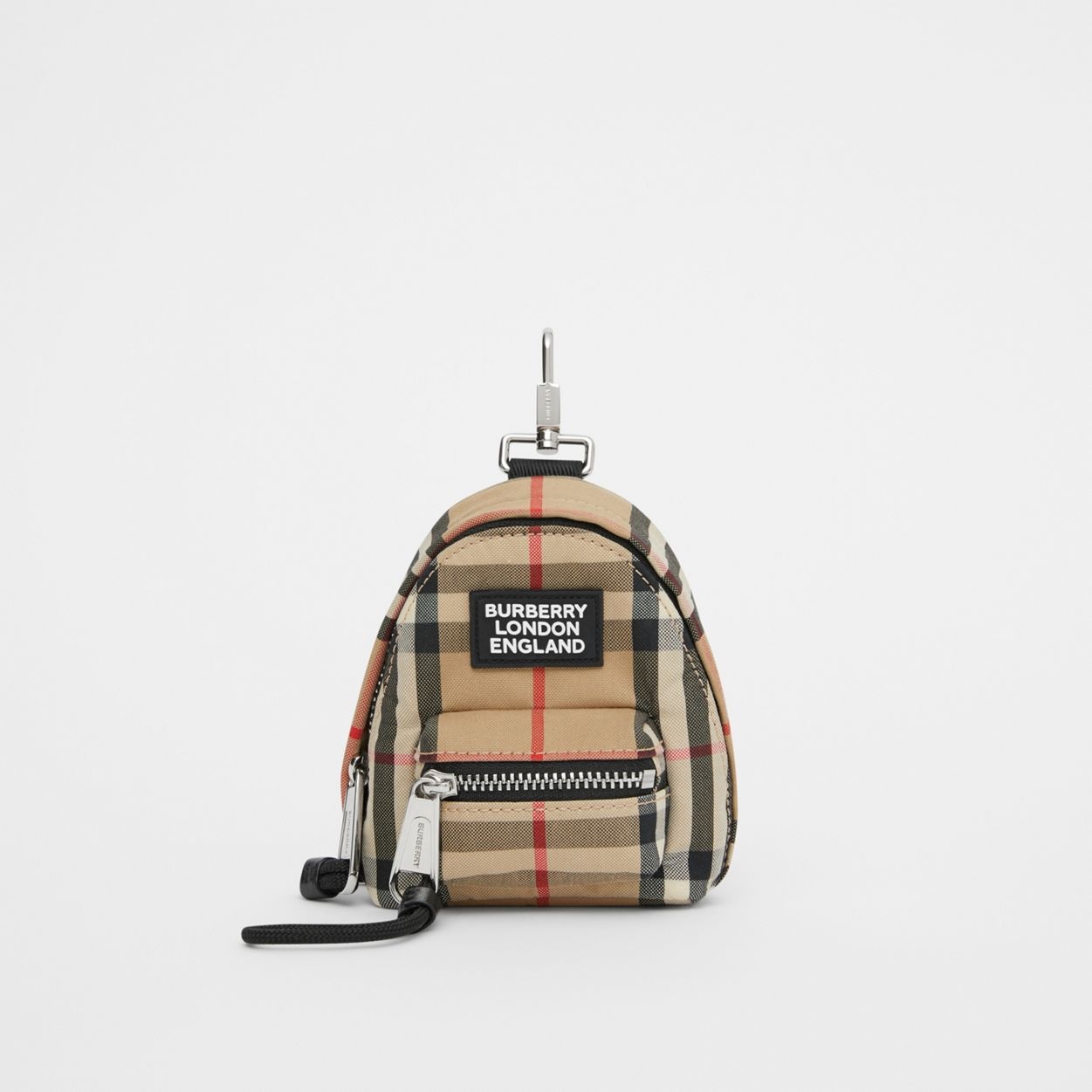 Vintage Check Backpack Charm - 1