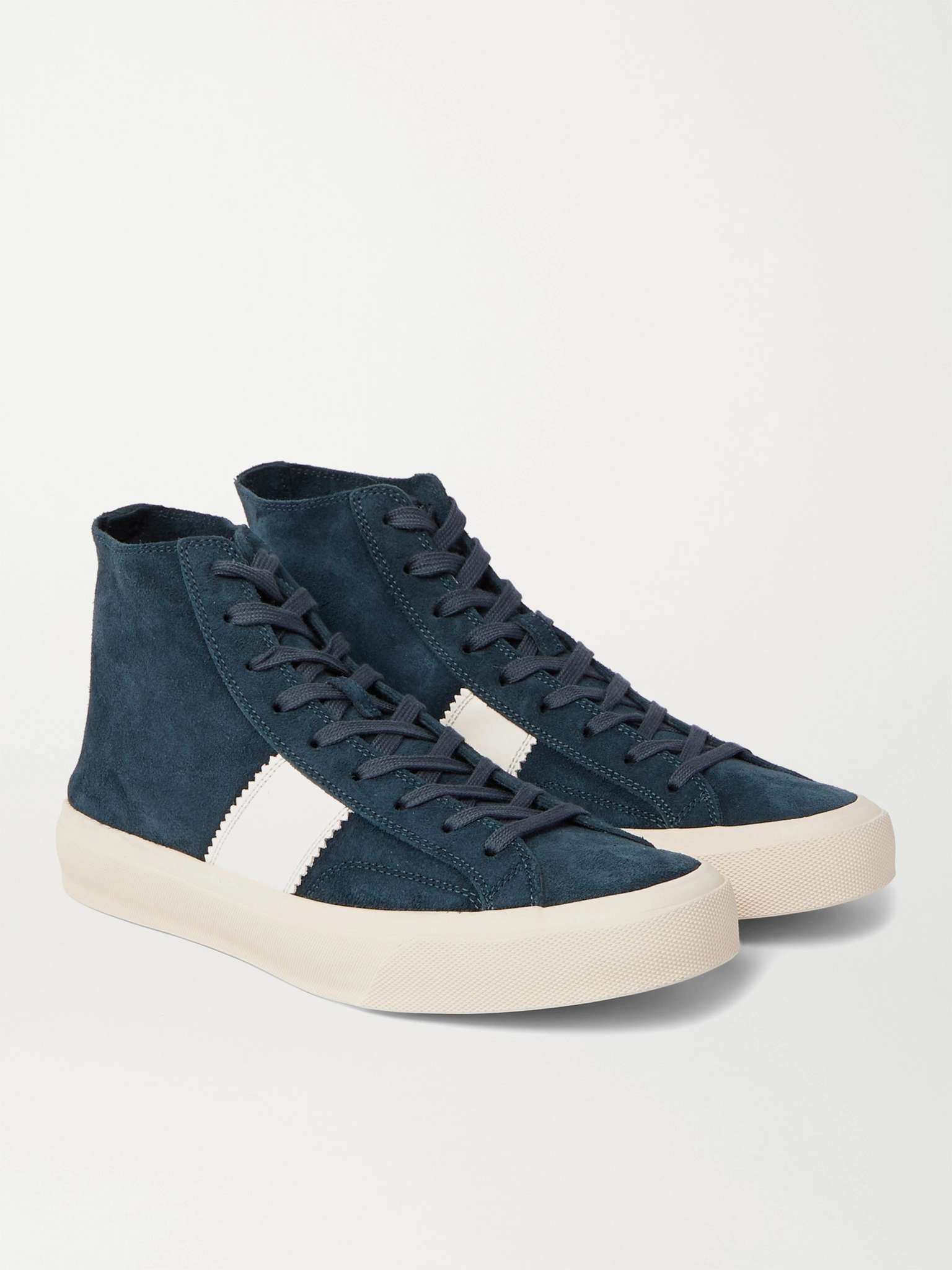 Cambridge Leather-Trimmed Suede High-Top Sneakers - 2