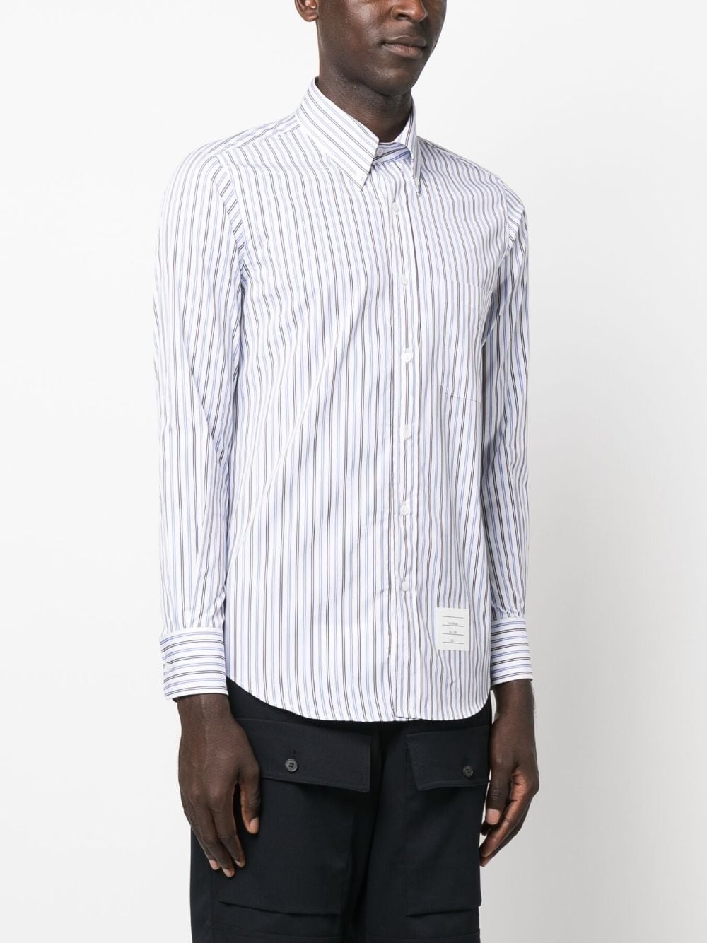 striped poplin shirt - 4