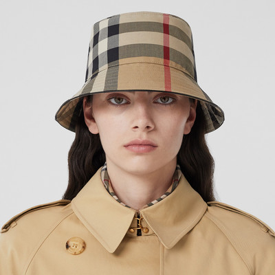 Burberry Check Cotton Bucket Hat outlook