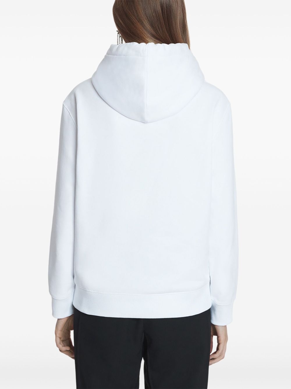 sequinned-logo hoodie - 4
