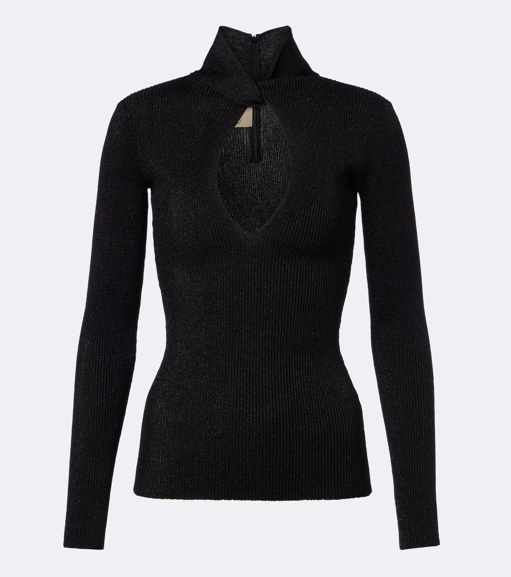 Cut-out lamé sweater - 1
