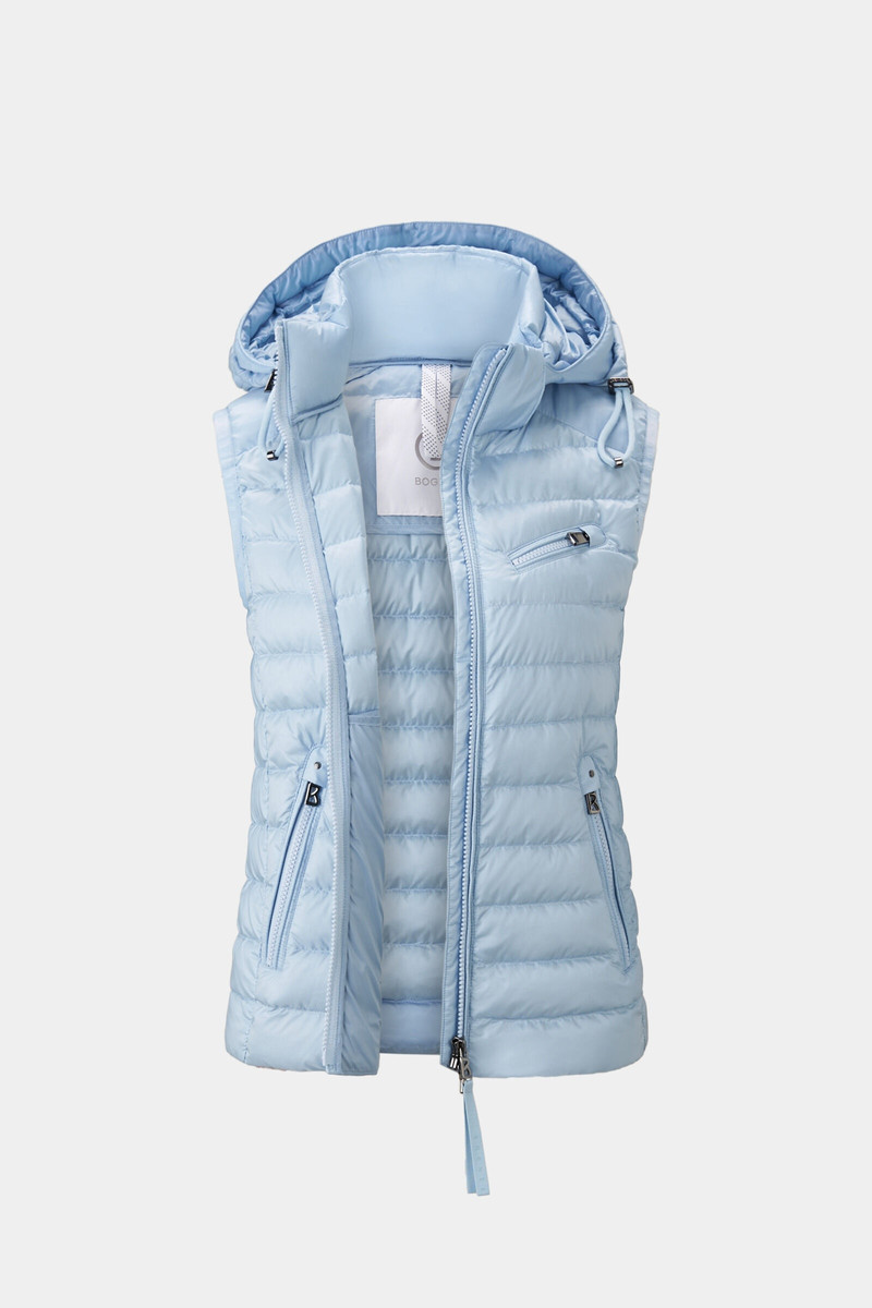 Florisa lightweight down vest in Light blue 7