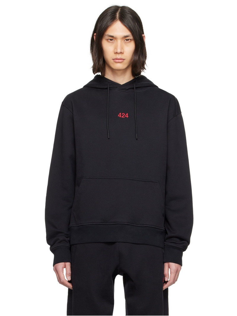 Black Embroidered Hoodie 1