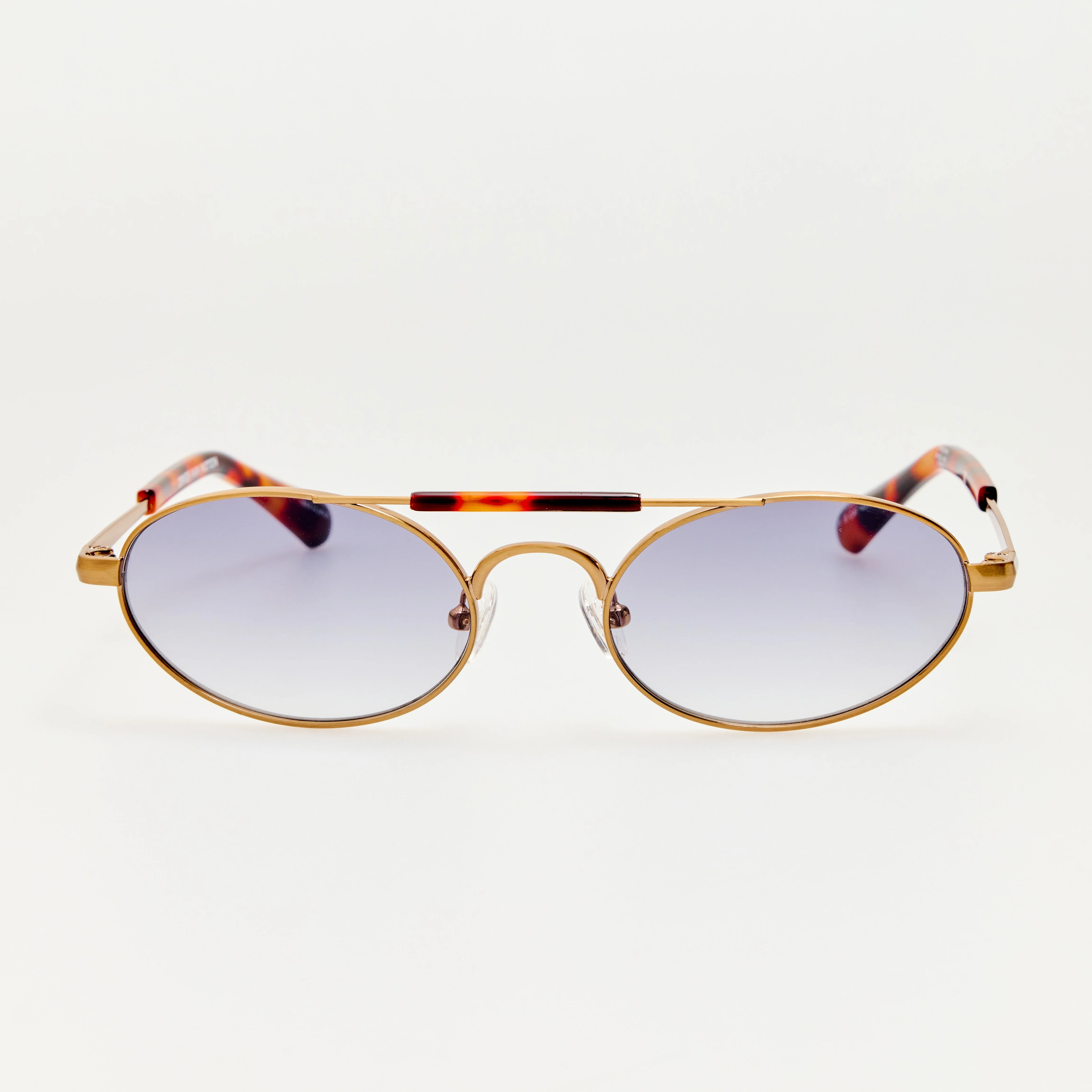 Oval Sunglasses in Gold and Tortoiseshell - 1