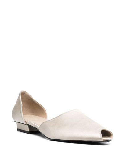 Totême peep-toe satin flats outlook