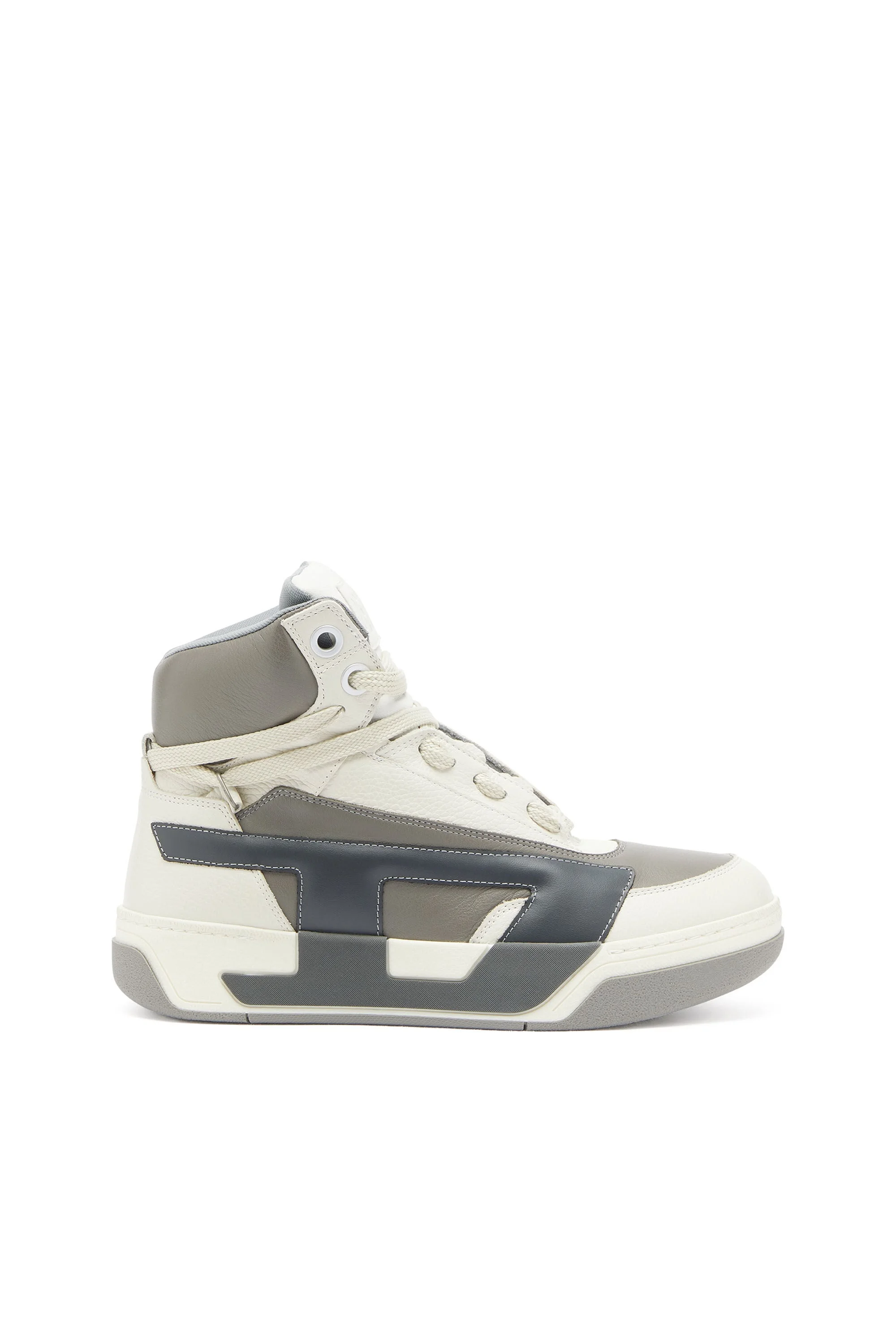S-D-OLLIE - HIGH-TOP LEATHER SNEAKERS WITH D LOGO - 1