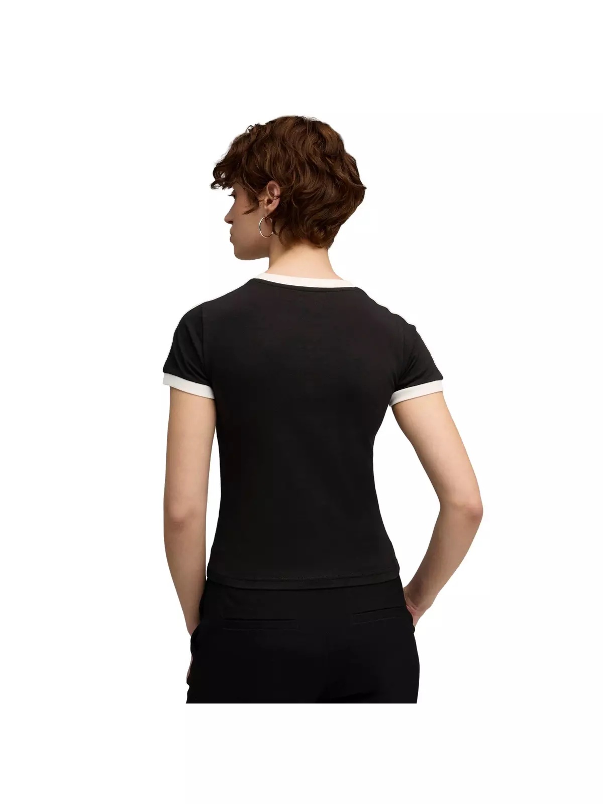 PUMA Women's T7 Slim Tee -Black - 2