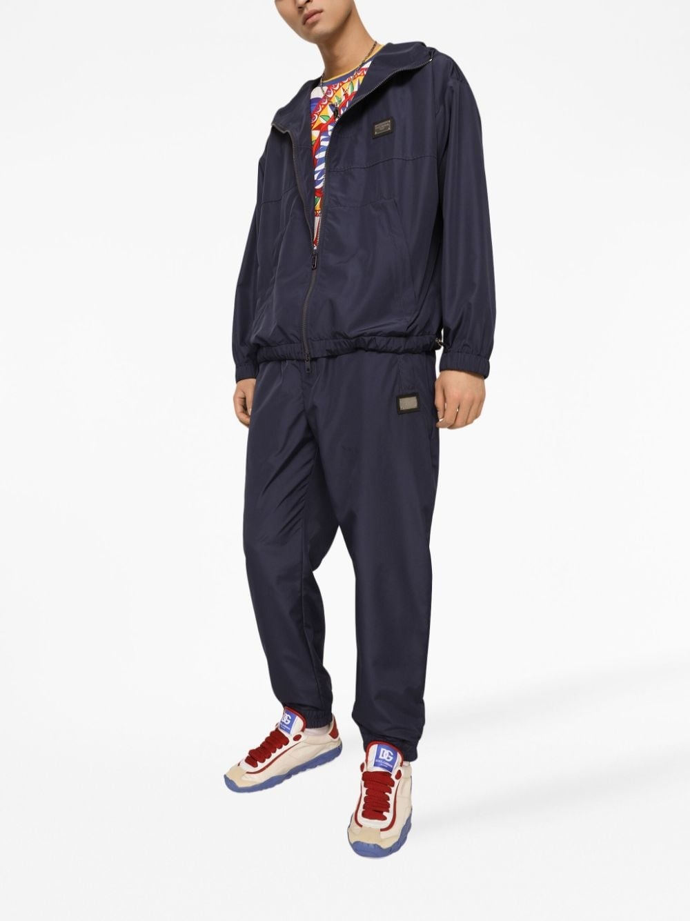 logo-plaque drawstring track pants - 2