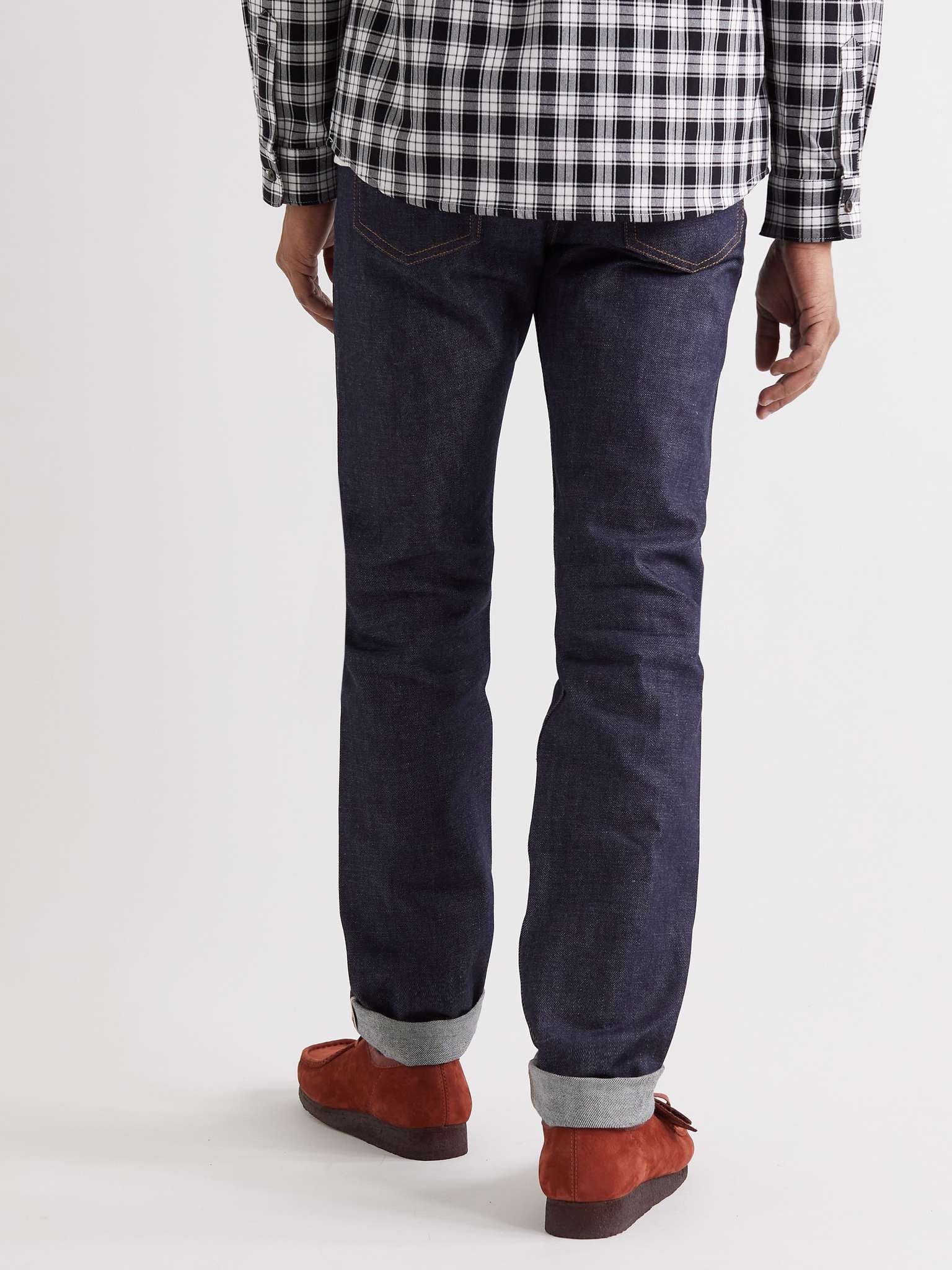 Petit Standard Slim-Fit Dry Selvedge Denim Jeans - 4