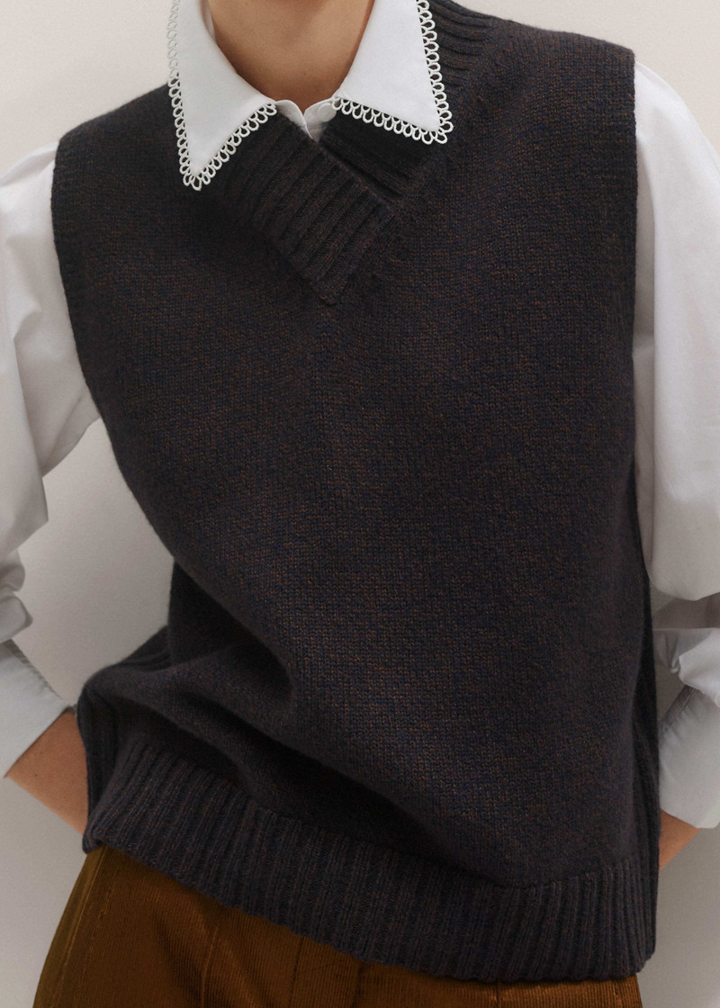 Mouliné Knit Sweater Vest 6