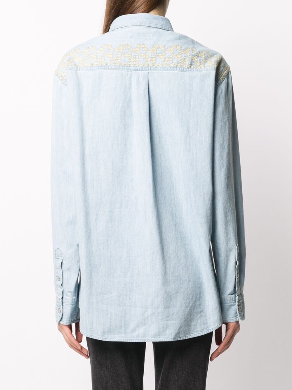 Galise embroidered denim shirt - 4