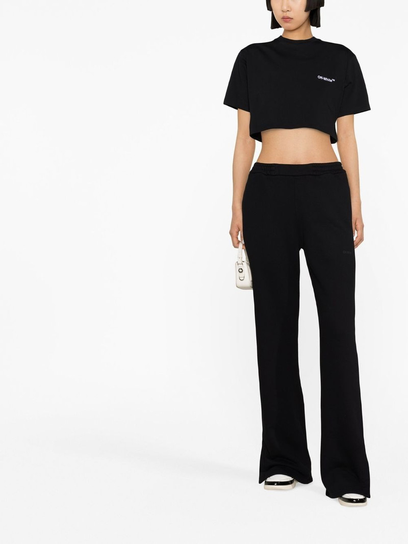 Diag-print cotton track pants 7