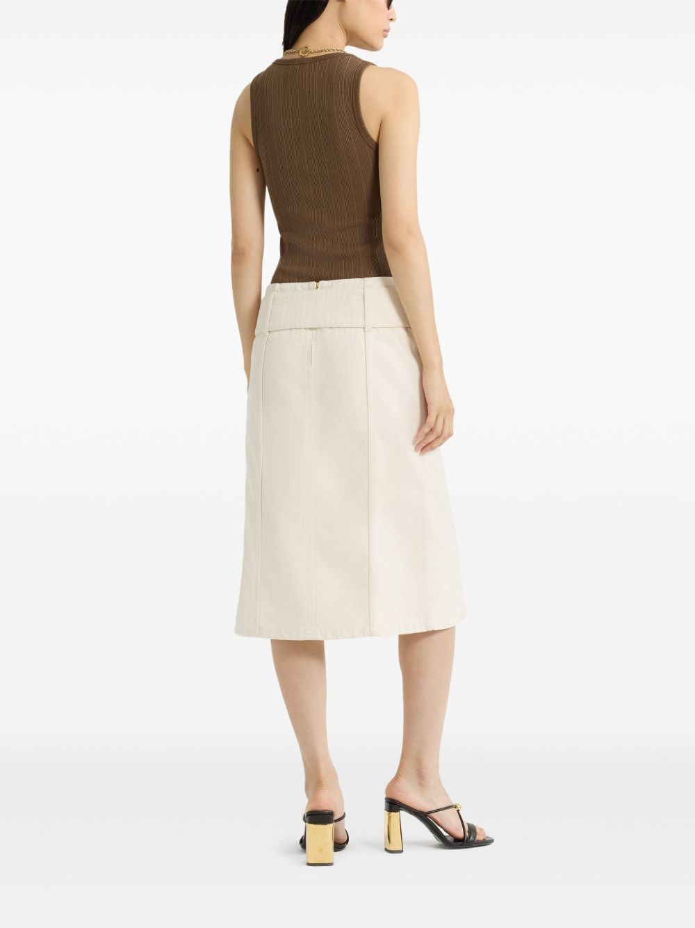 scoop-neck ribbed tank top - 3