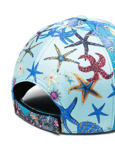 VERSACE starfish-print cap outlook