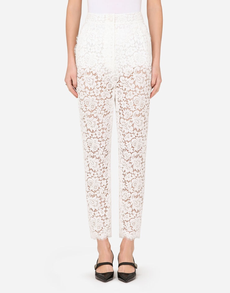 Dolce & Gabbana High-waisted cordonetto lace pants | REVERSIBLE