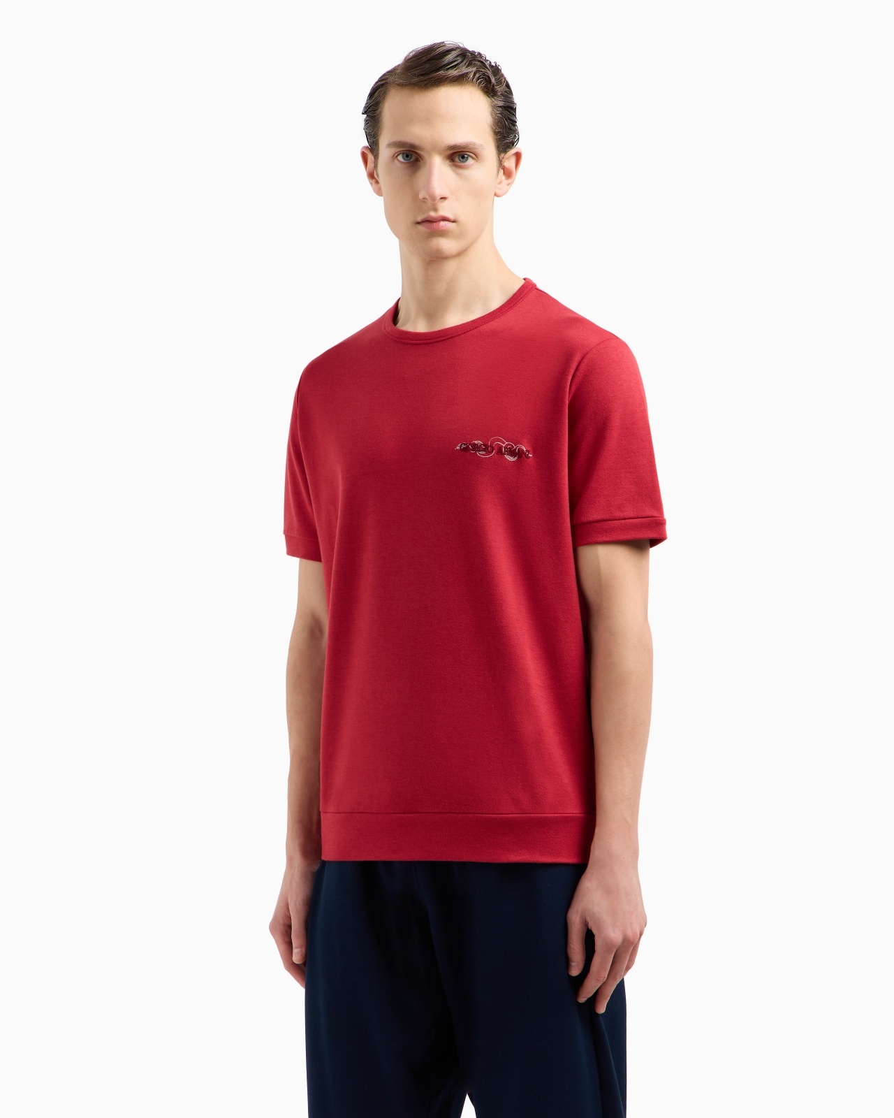 CHINESE NEW YEAR COLLECTION COTTON AND SILK CREW-NECK T-SHIRT - 2