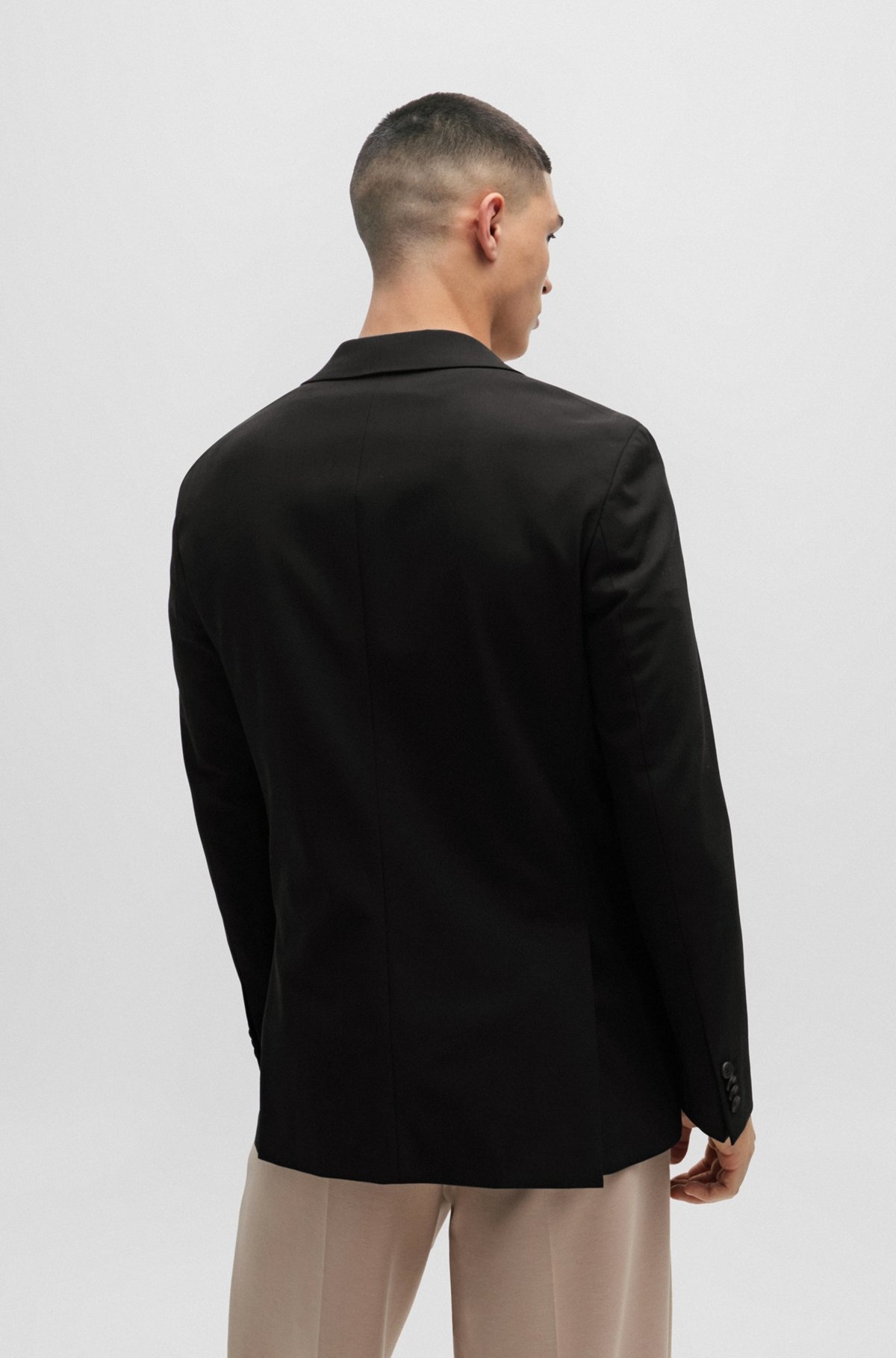 SLIM-FIT JACKET WITH STUDDED LAPELS - 4