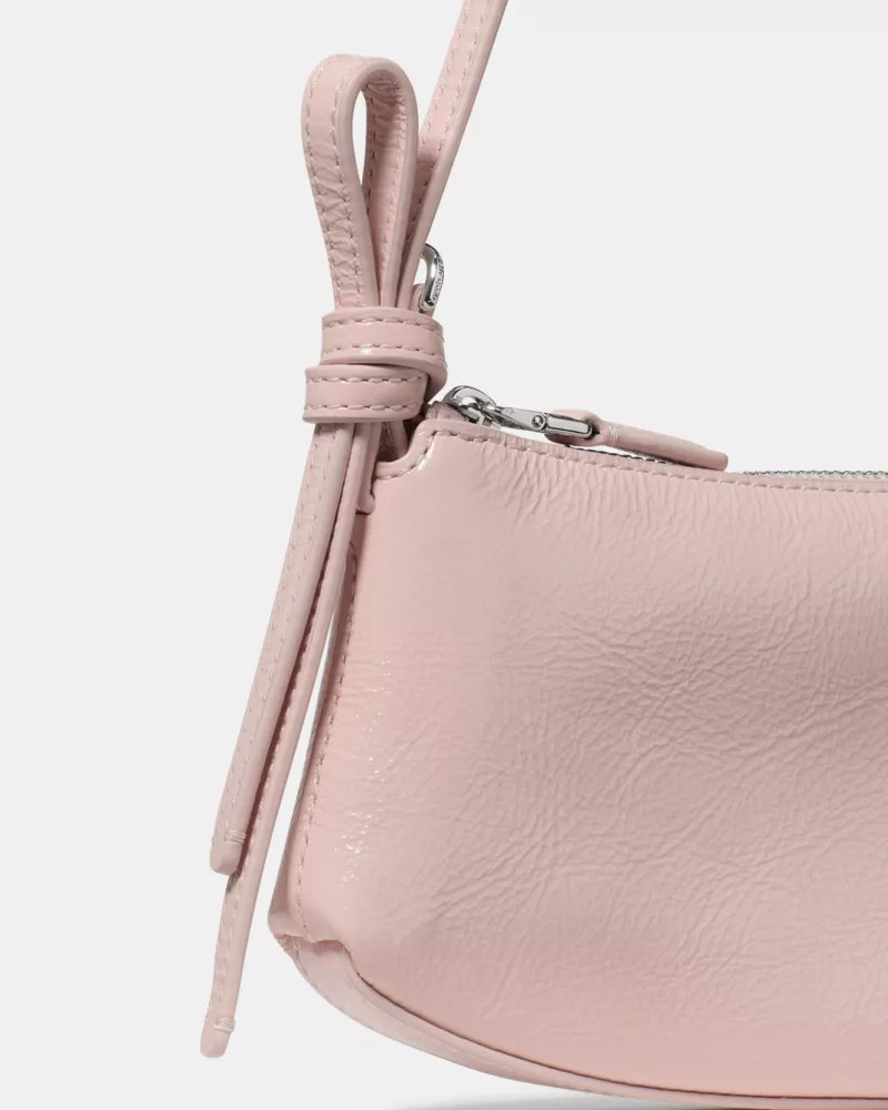 Loop Crinkle Patent Pochette Bag 5