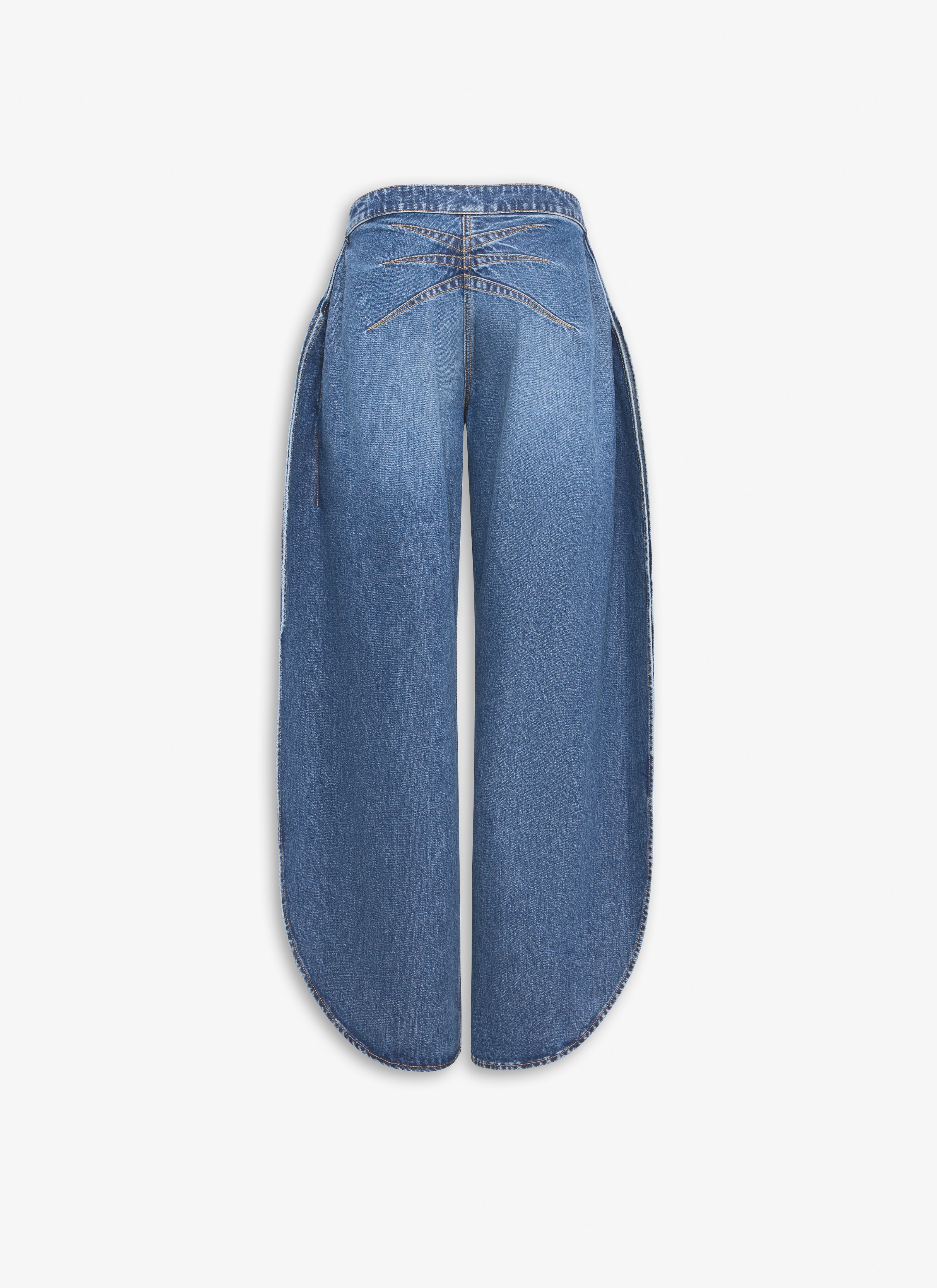 ROUND JEANS IN STONE DENIM - 4