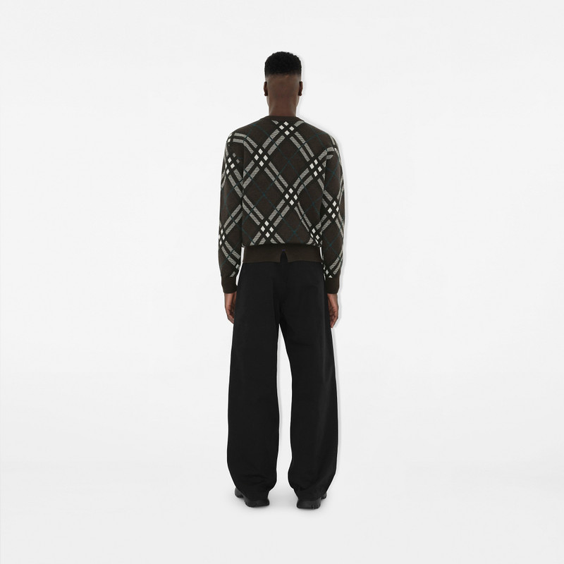 Check Wool Blend Sweater 4