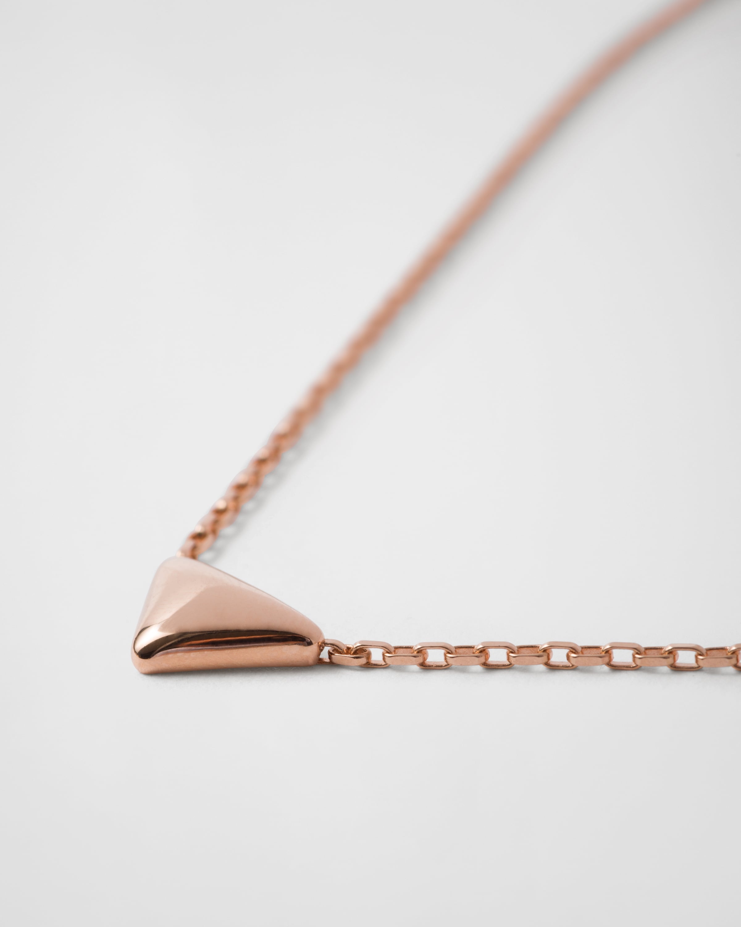Eternal Gold necklace in pink gold with nano triangle pendant - 3