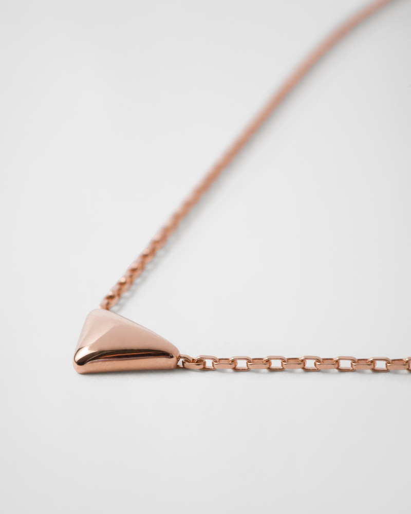Eternal Gold necklace in pink gold with nano triangle pendant 3