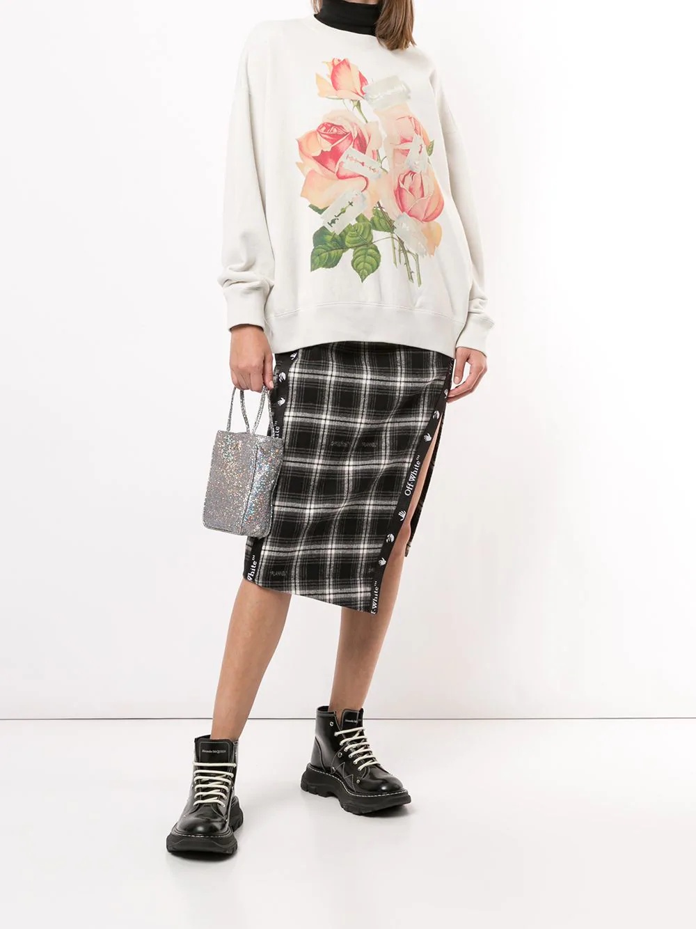 rose-print sweatshirt - 2