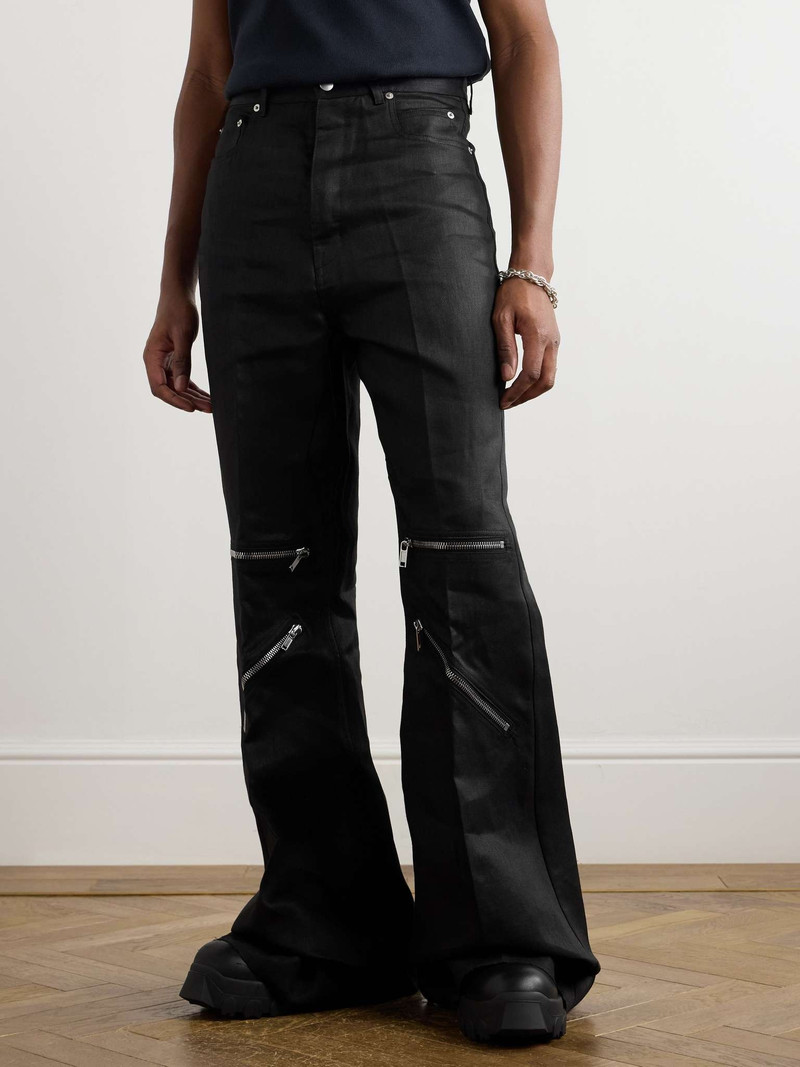 Bolan Flared Linen-Twill Cargo Trousers 3