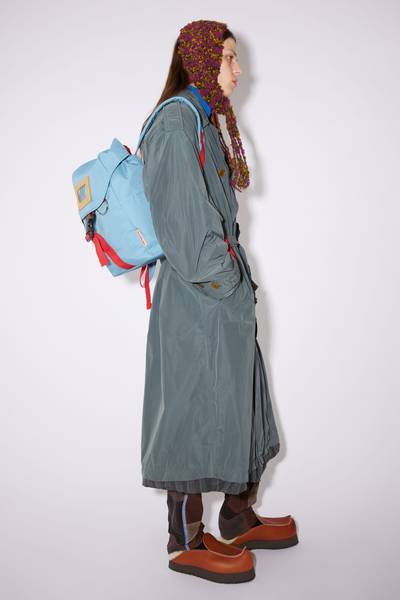 Acne Studios Nylon backpack - Pale blue/red outlook