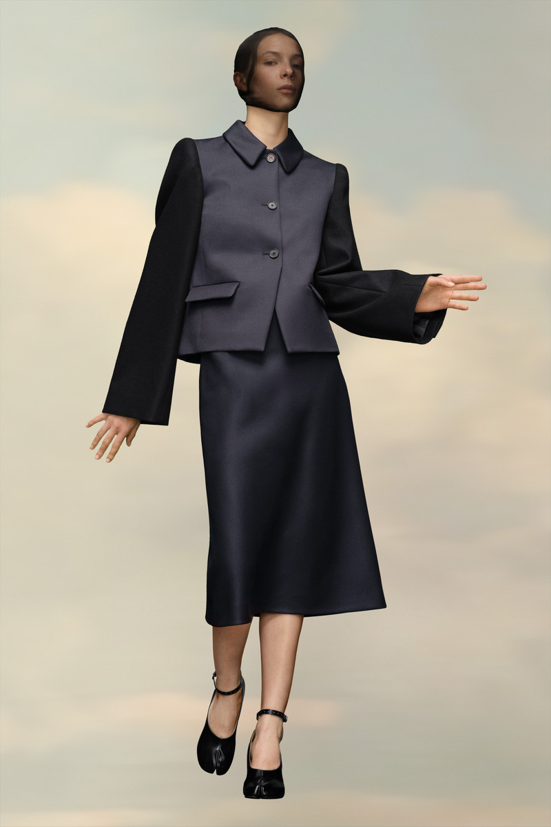 Maison Margiela Spliced wool twill jacket outlook