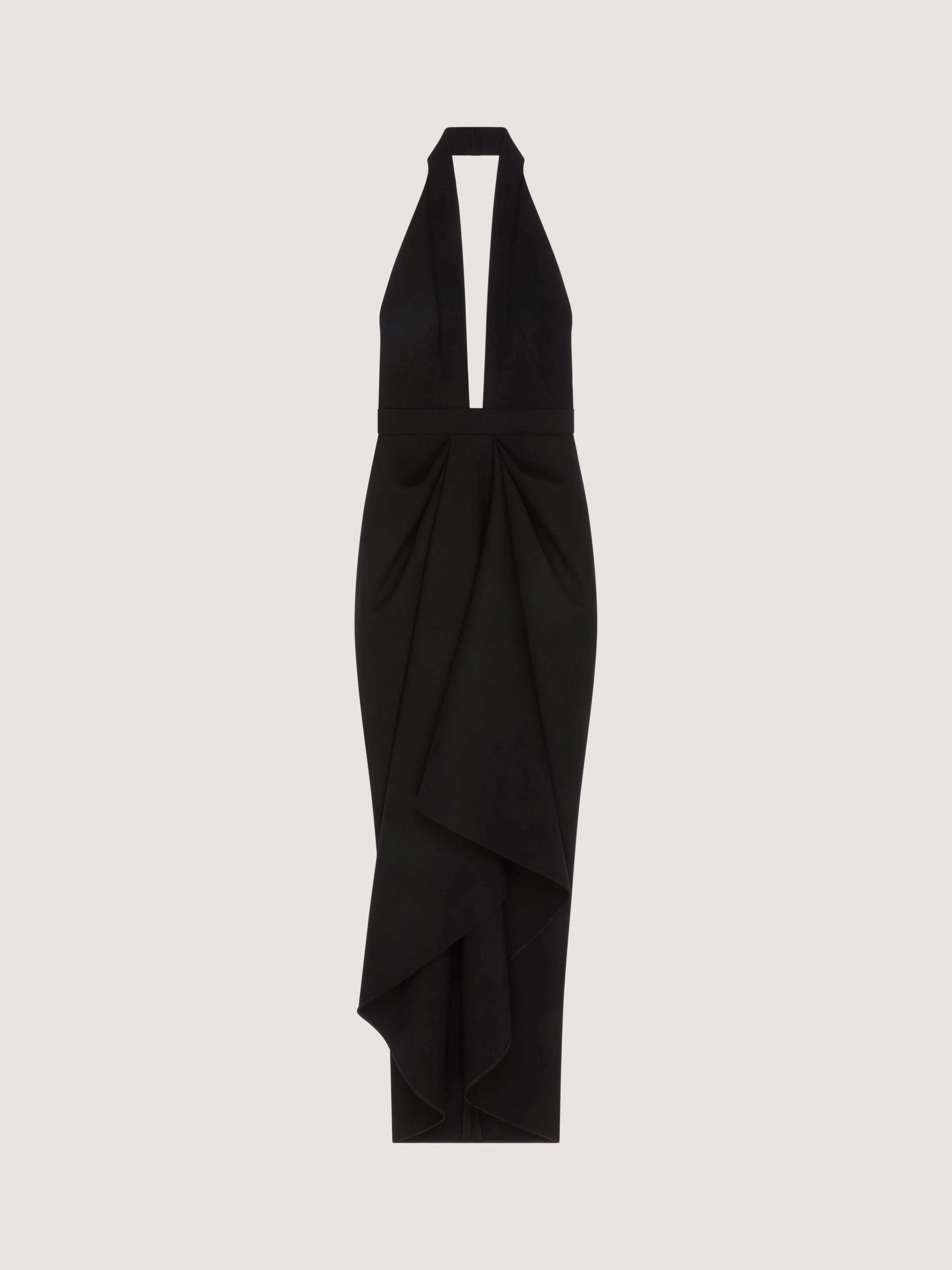 DRAPED DRESS IN WOOL - 1