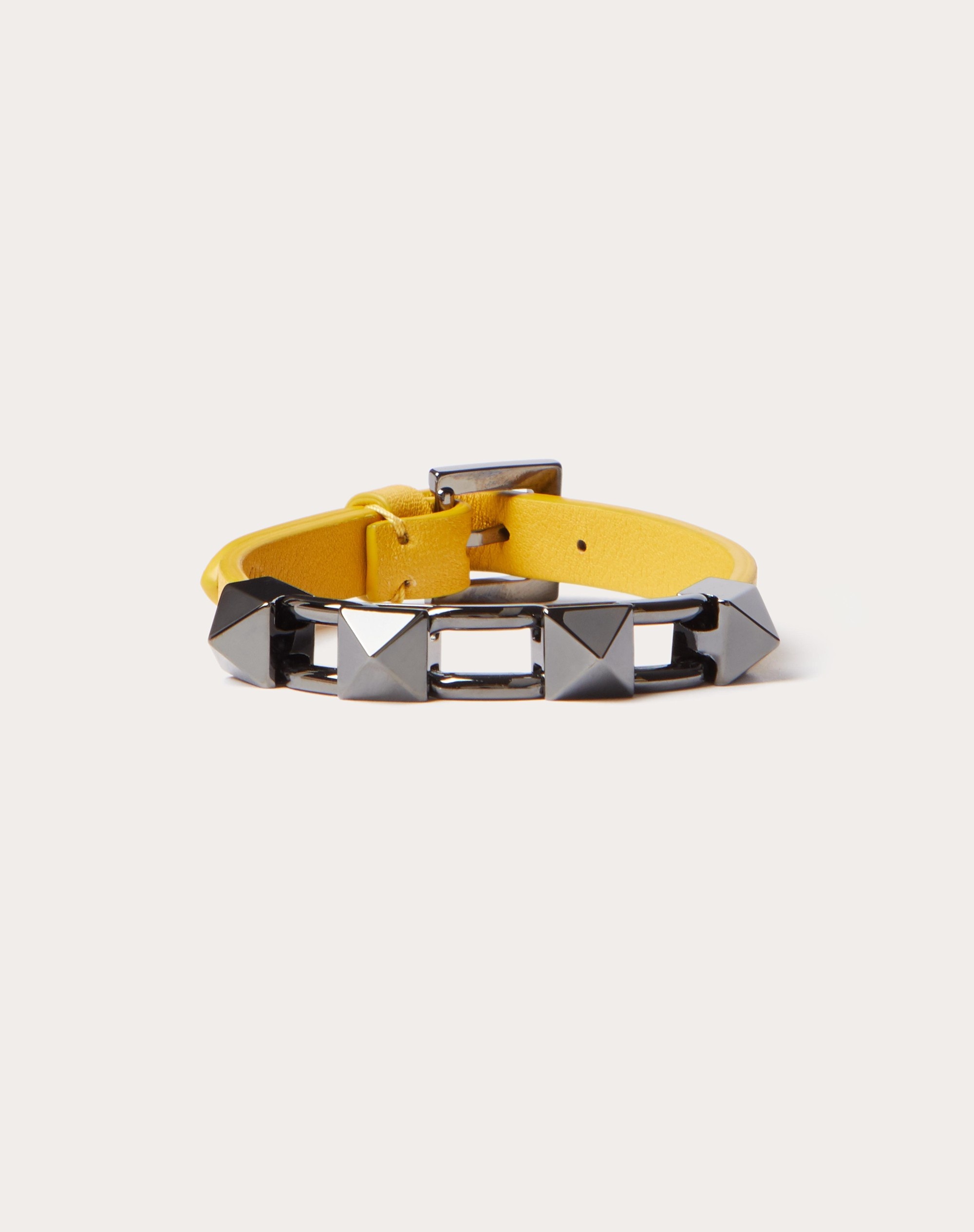 STUD CHAIN LEATHER BRACELET - 1