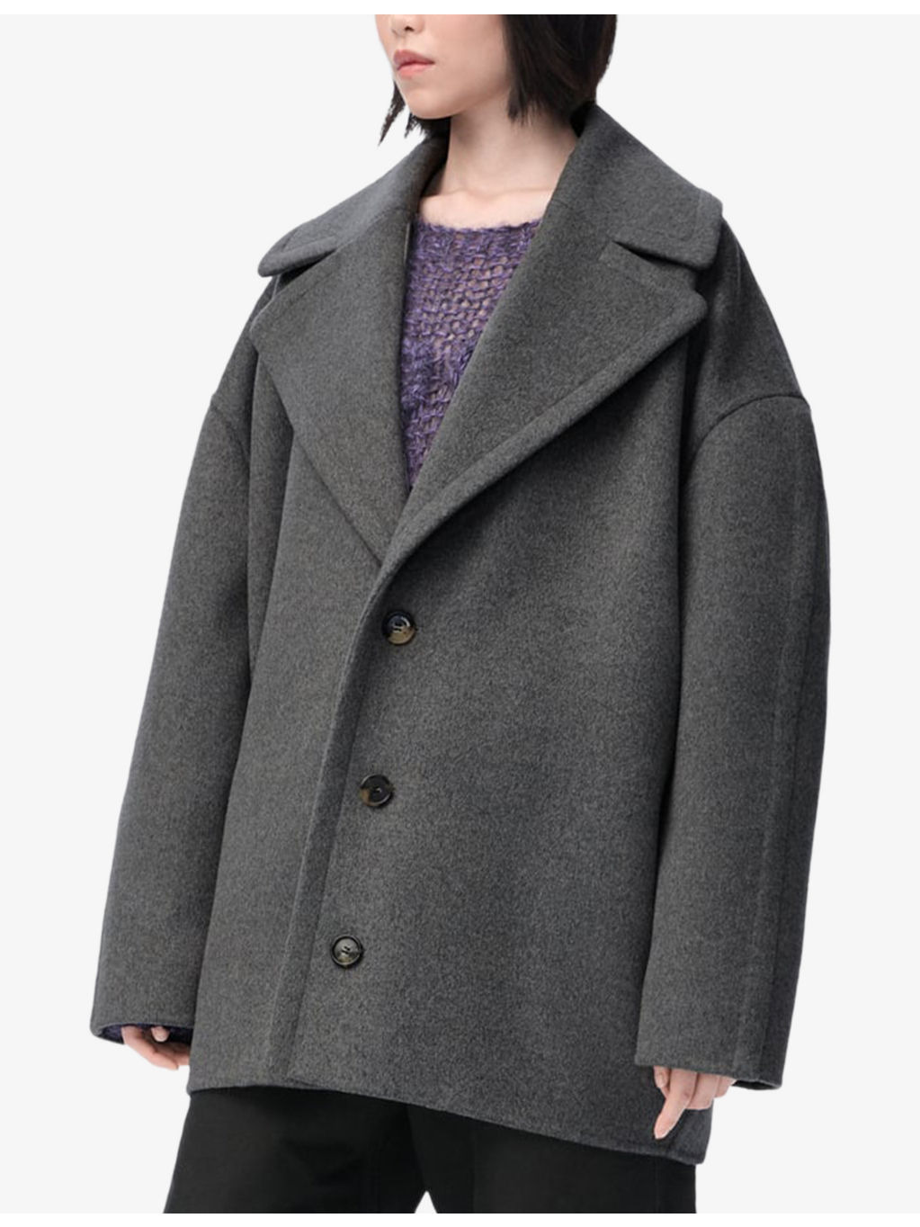 Relaxed-Fit Brushed Wool Coat - 3