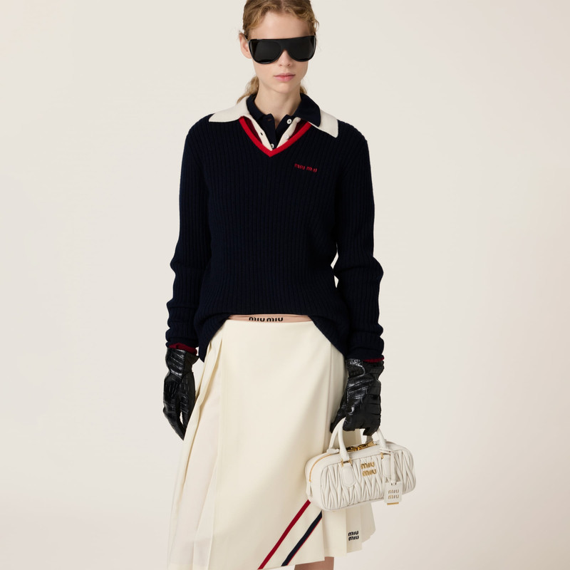 Miu Miu V-neck cashmere sweater outlook