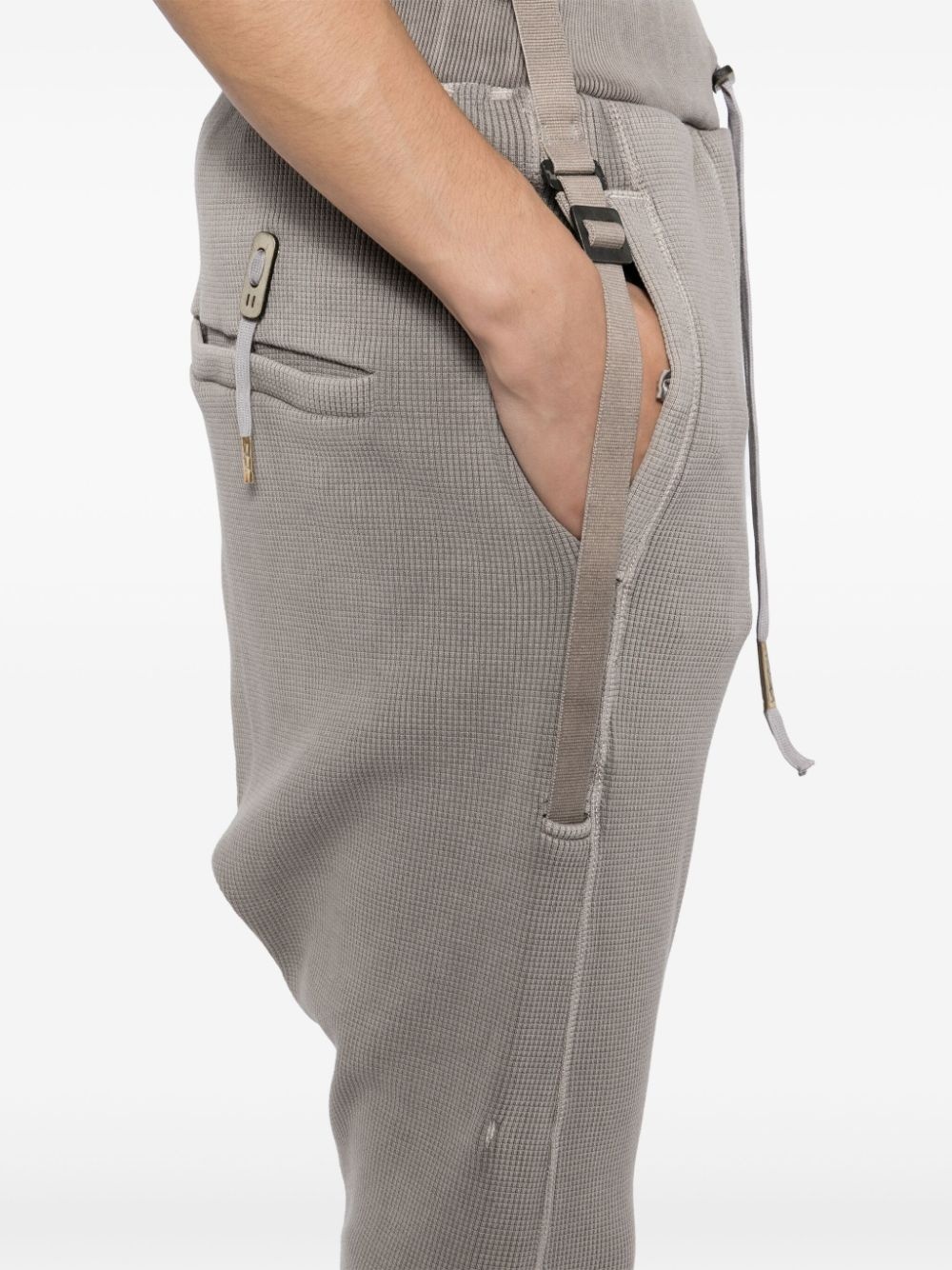 crop-crotch detail track pants - 5
