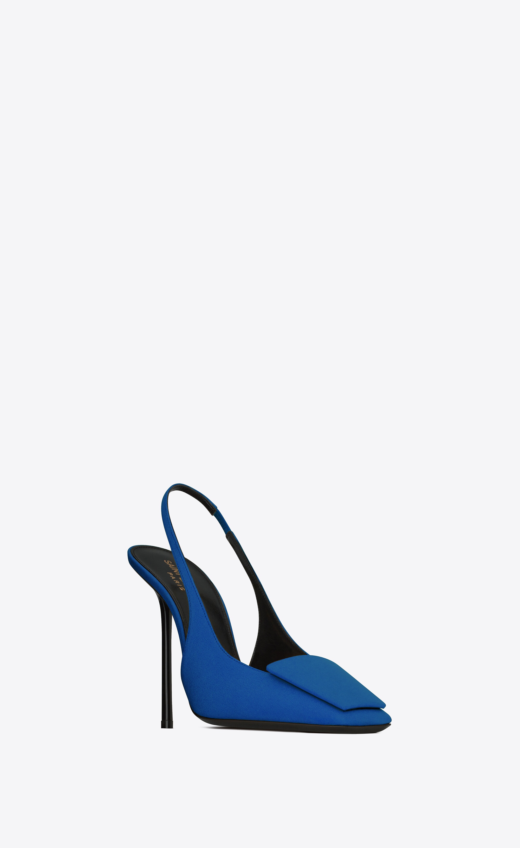 maxine slingback pumps in crepe de chine - 4