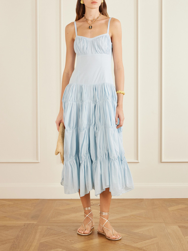 ULLA JOHNSON Emmalina Cotton Midi Dress outlook