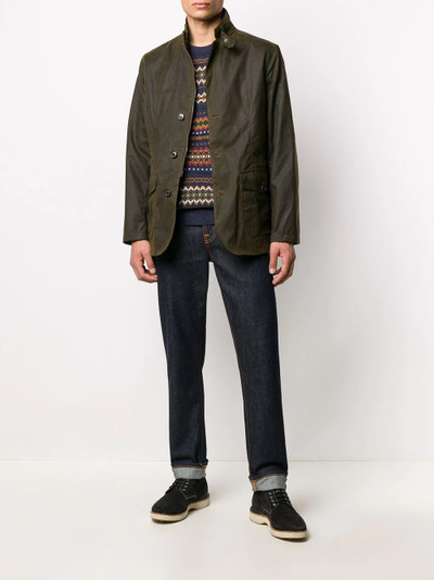 Barbour wax coated high-neck jacket outlook