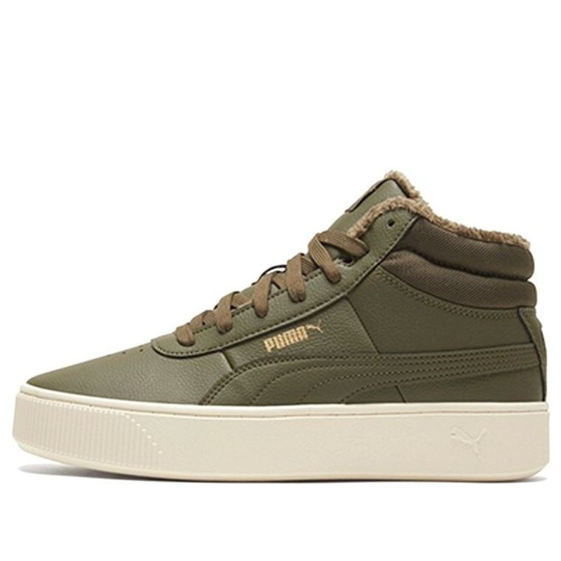 (WMNS) PUMA Vikky Stacked High Board Shoes Olive Green 372205-05 - 1