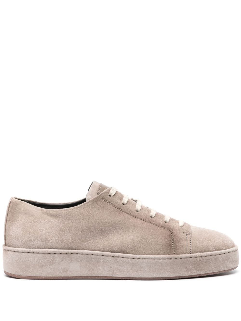 calf suede low-top sneakers - 1