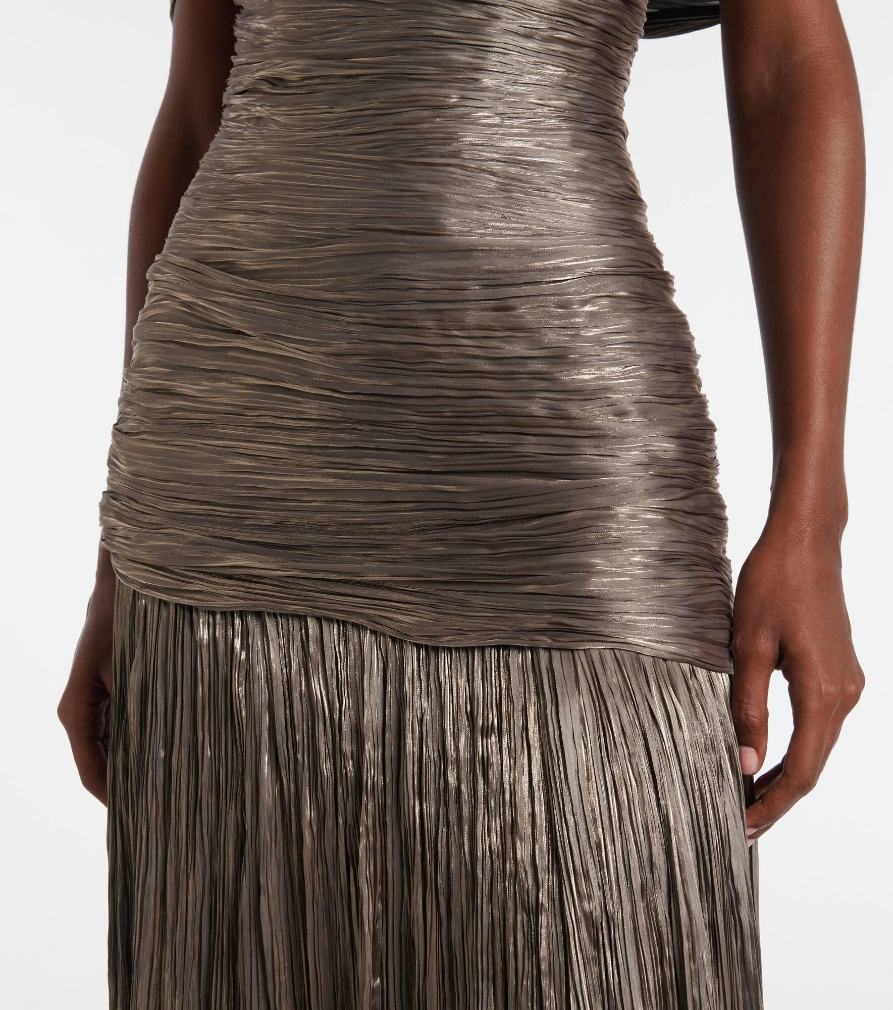 Ruched asymmetric gown - 5
