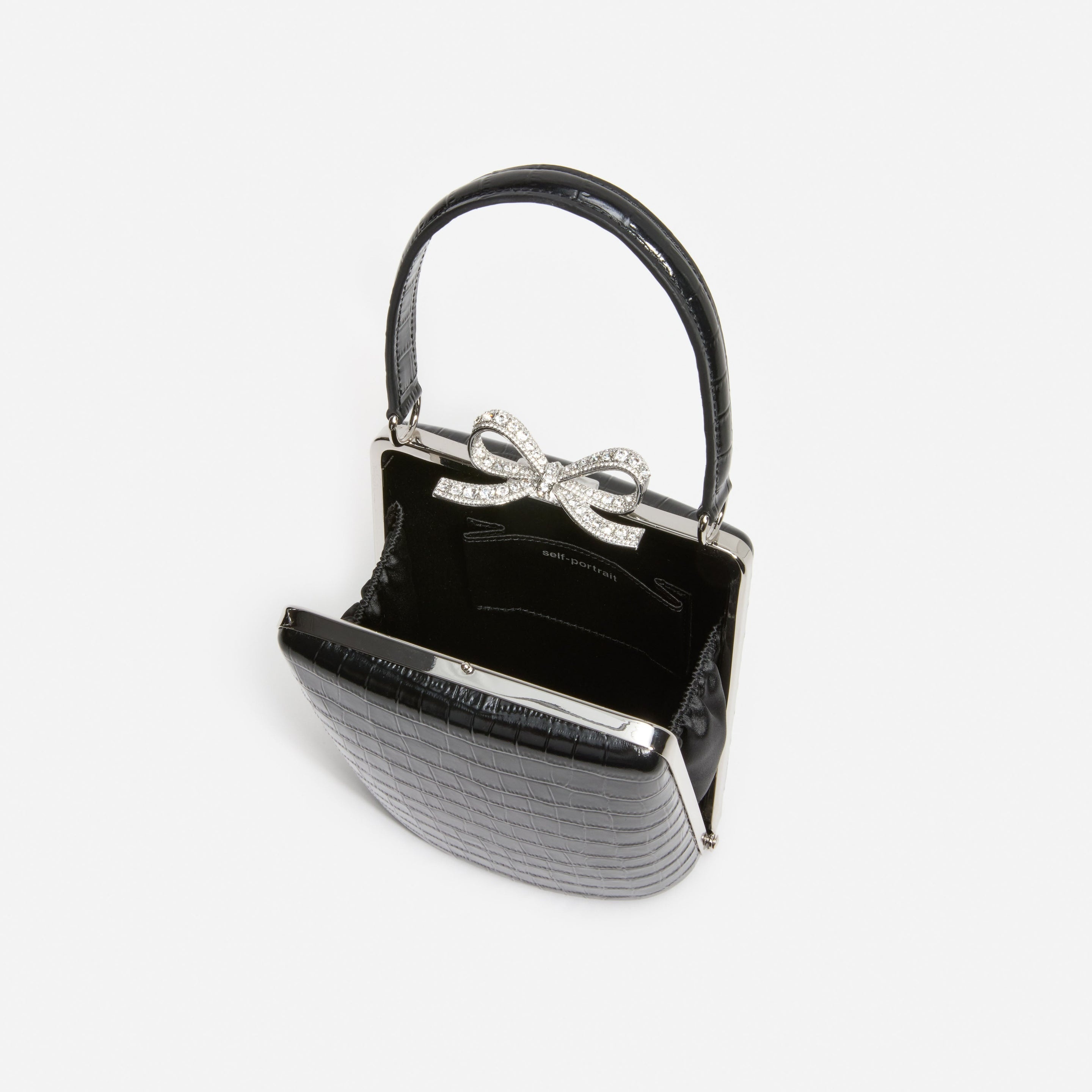 Black Croc Mini Bag - 5