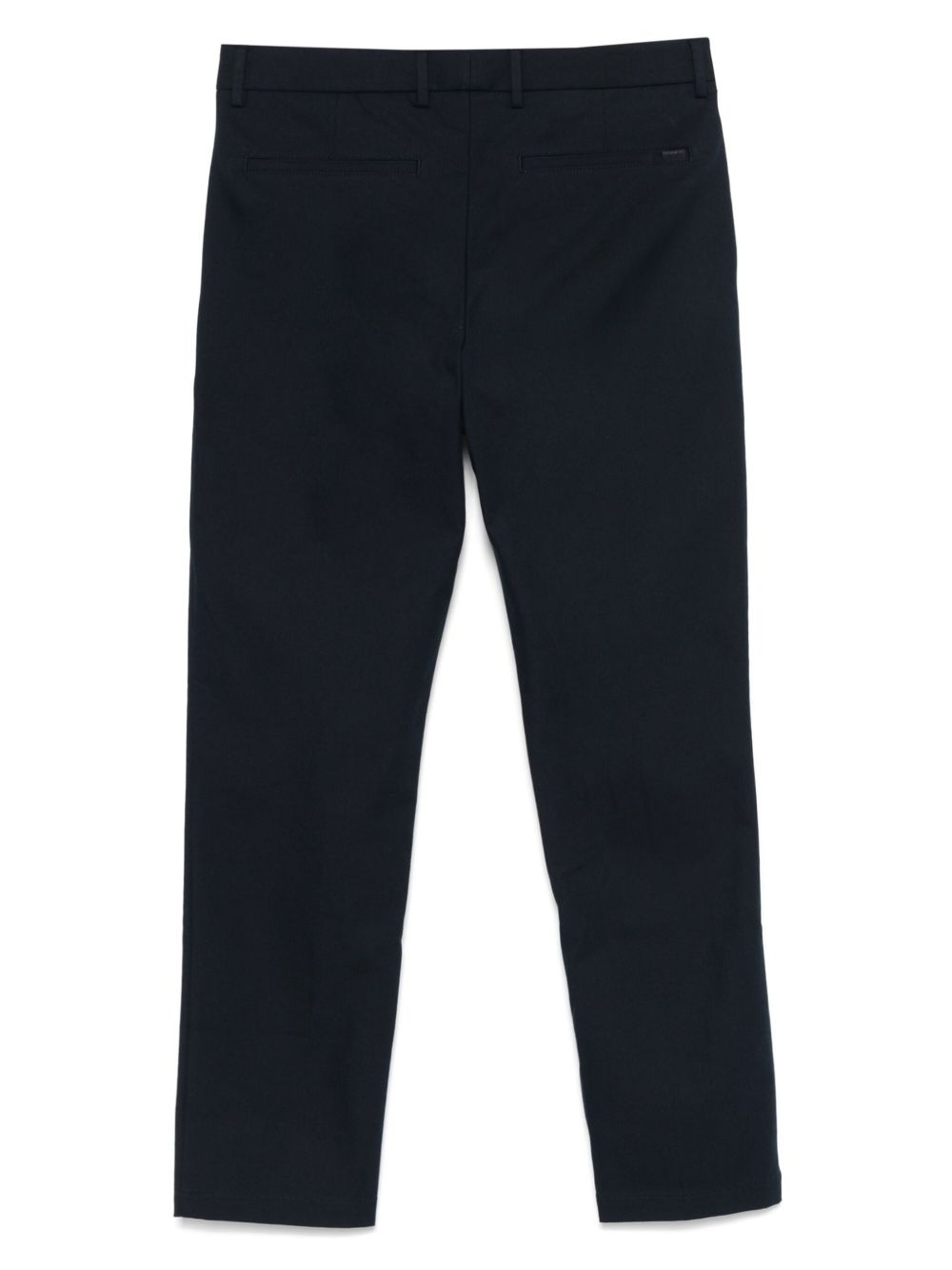 cotton-blend straight-leg trousers - 2