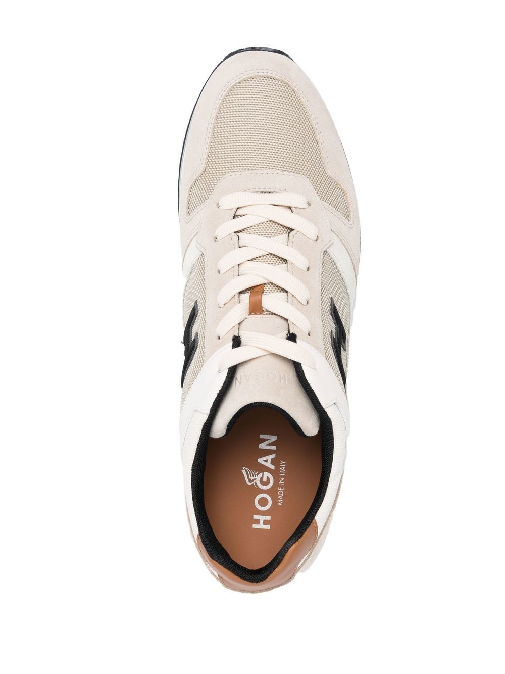 logo-patch low-top sneakers - 4