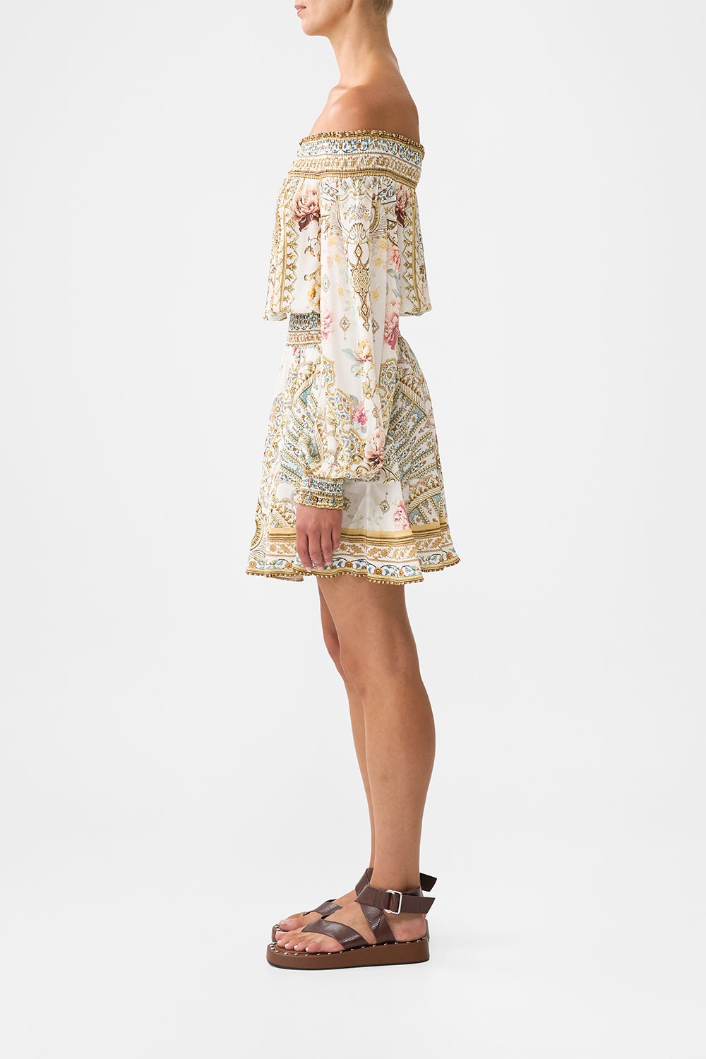 OFF SHOULDER SHORT DRESS - 4