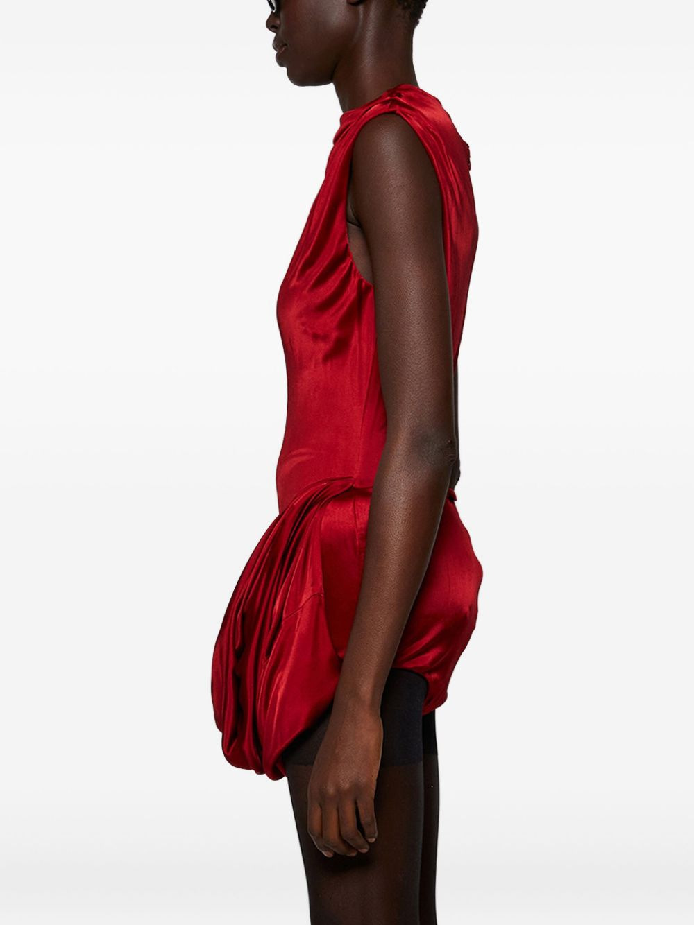 draped cowl-neck dress - 4